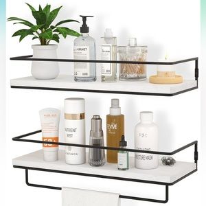 ZGO Floating Shelves for wall set of 2 in White